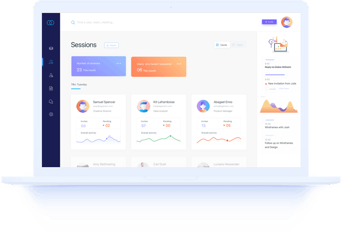 Geminos dashboard on MacBook