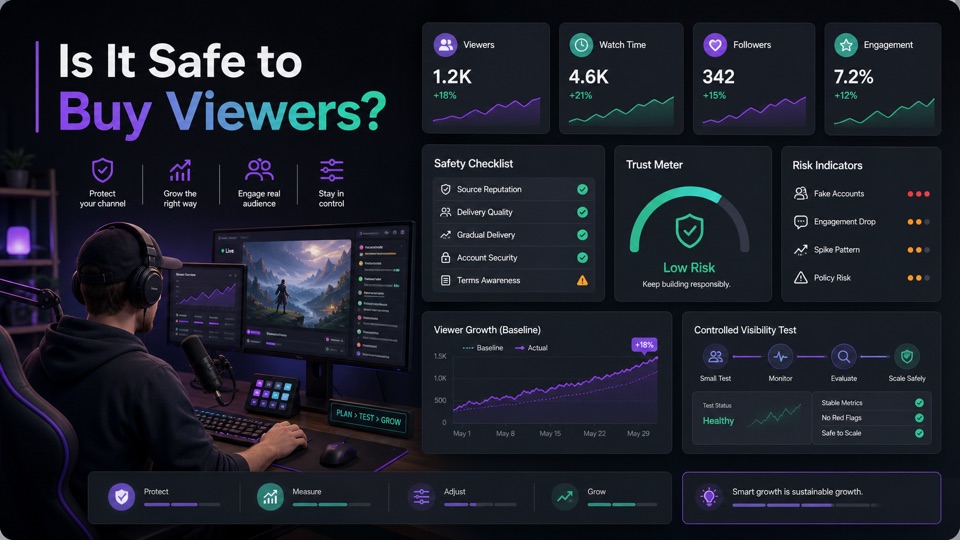 Is It Safe to Buy Twitch Viewers? Risks, Rules, and Safer Growth Tests